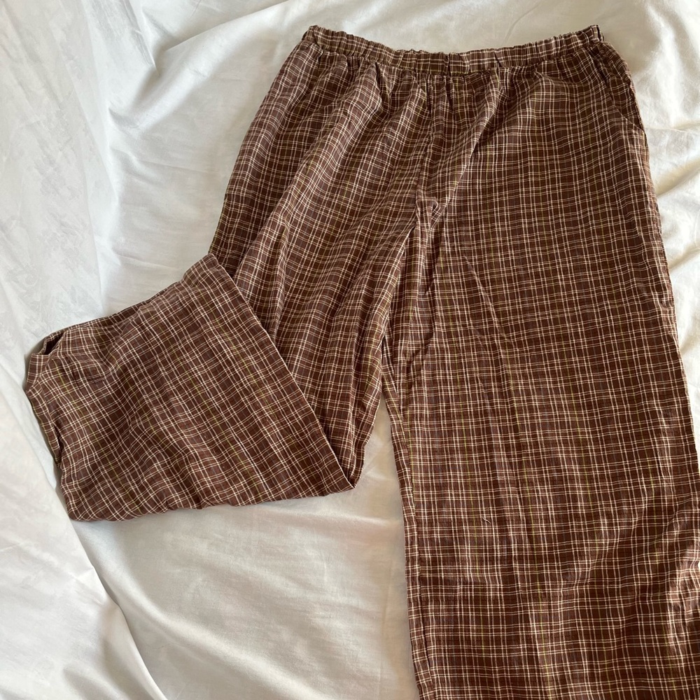 NLT Leah Cotton Plaid Pants